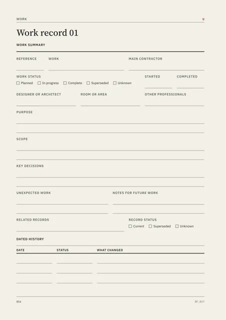 Work record 01